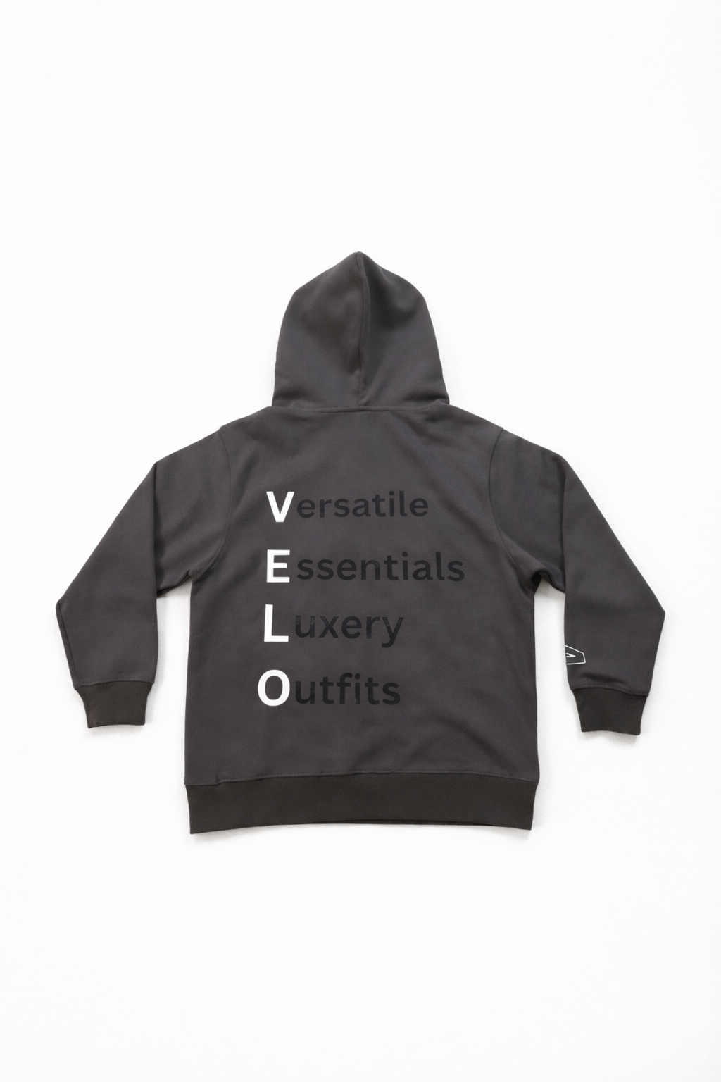 Grey velo hoodie