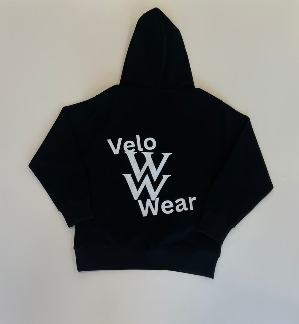 Black velo hoodie