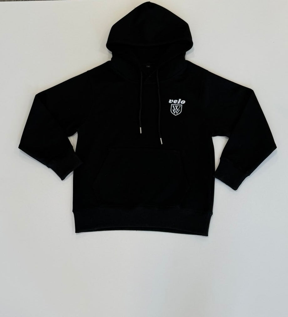 Black velo hoodie